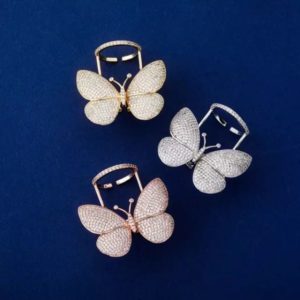 Design Your Own Butterfly Ring with Moving Wings and Zircon Stones