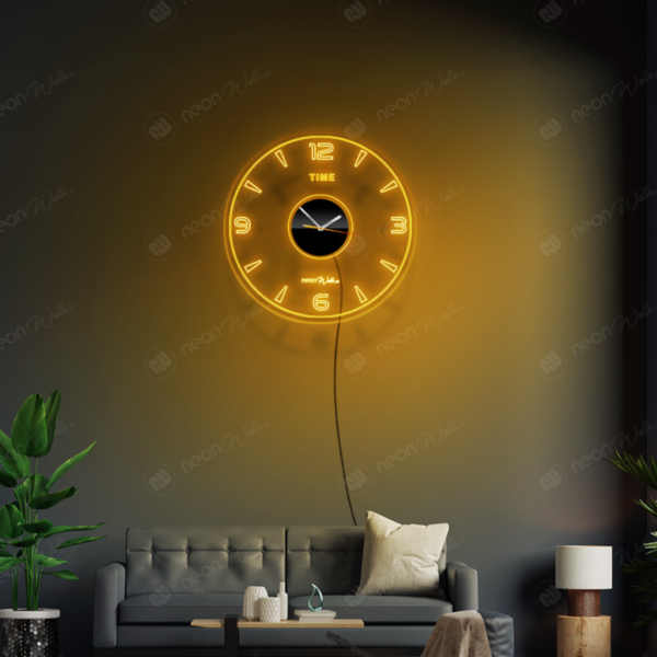 Transparent Acrylic Modern Wall Clock With LED Back Light (12 Inches)