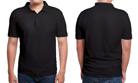 Design Your Own Custom Polo T-Shirt - In Black