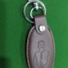 Personalized Leather Keychain - In Brown
