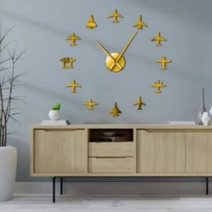 Planes DIY 3D Acrylic Wall Clock