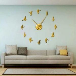 Work And Fight DIY 3D Acrylic Wall Clock