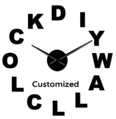 Custom Design DIY 3D Acrylic Wall Clock