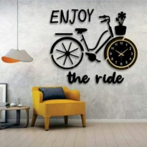 Enjoy The Ride DIY 3D Acrylic Wall Clock