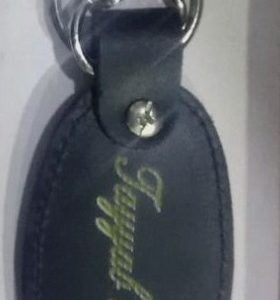Personalized Leather Keychain – In Black