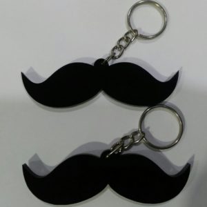 mustaches Acrylic Keychain