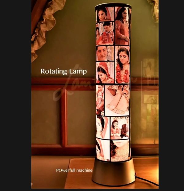 Customized Auto Rotating Digital Photo Lamp "Large"