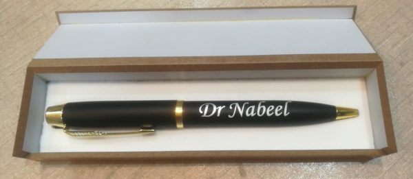 Design Your Own Customized Metallic Pen Black And Gold - With Gift Box