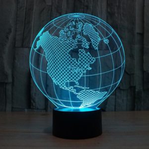 3d Acrylic World Globe Optical Illusion Lighting