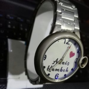 Customized Good Quality Picture - Name Hand Watch With Stand
