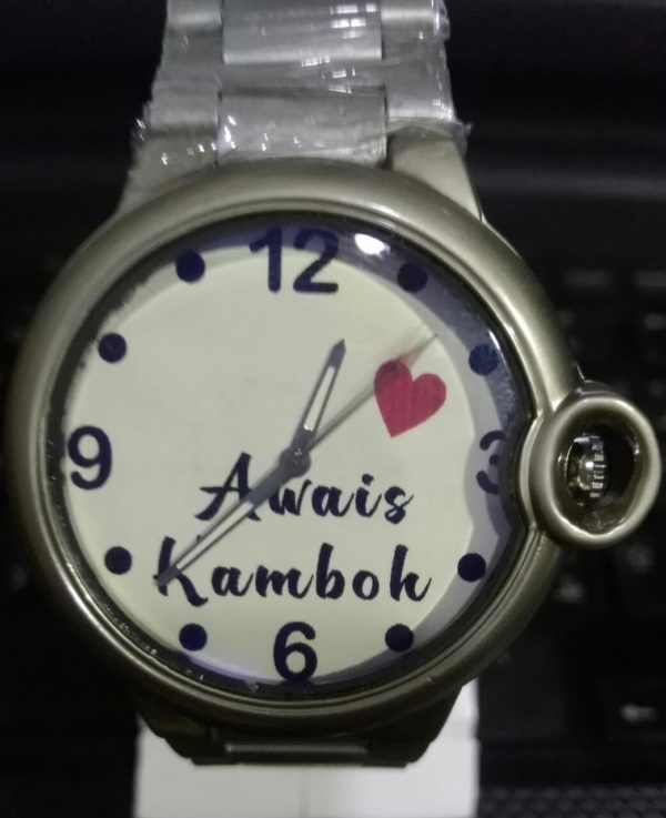 Customized Good Quality Picture - Name Hand Watch With Stand