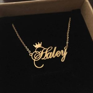 Personalized Crown Name Necklace