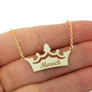 Personalized Crown Design Name Necklace