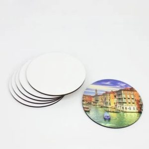 MDF Tea Coaster Pack of 6 Pcs - Round Shape