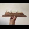 CNC Customized Solid Wood Table Name Plate