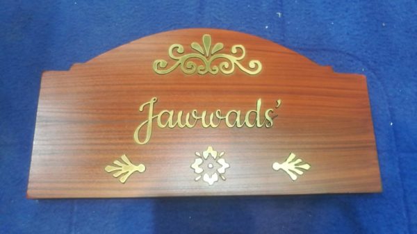 Personalized Outdoor Wooden Nameplate