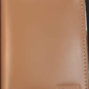Custom Engraved Genuine Leather Card Holder - Camel Color