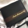 Customized Name Engraved Wallet With Gift Box - Black