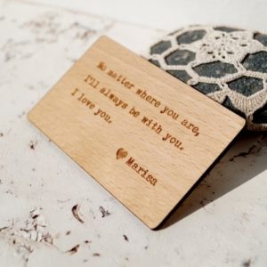 Custom Wooden Engraved Wallet Card