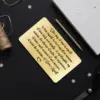 Custom Metal Engraved Wallet Card - Gold