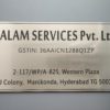 Shining Silver Brass Engraved Name Plate - 12x6