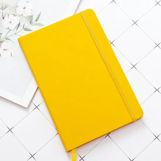 Name Logo Customized Diary Hard Card - Yellow - With Gift Box