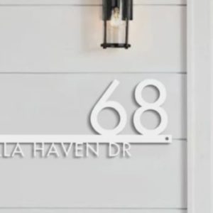 Design Your Own 8MM Acrylic Cutting House Name Plate - White