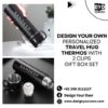 Design Your Own Personalized Travel Mug Thermos With 2 Cups Gift Box Set