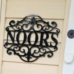 Black Acrylic House Name Plate - 8MM