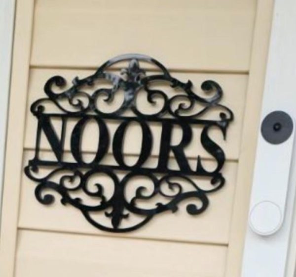 Black Acrylic House Name Plate - 8MM