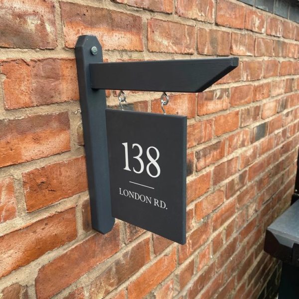 Customisable Hanging House sign, House number sign, new home gift, Christmas Gift for New House