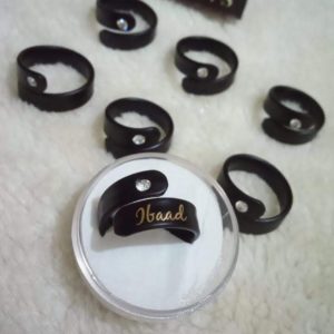 Customiseable And Adjustable Name Finger Ring - Black