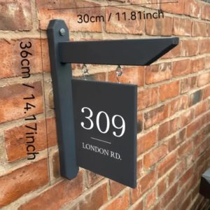 Customisable Hanging House sign, House number sign, new home gift, Christmas Gift for New House