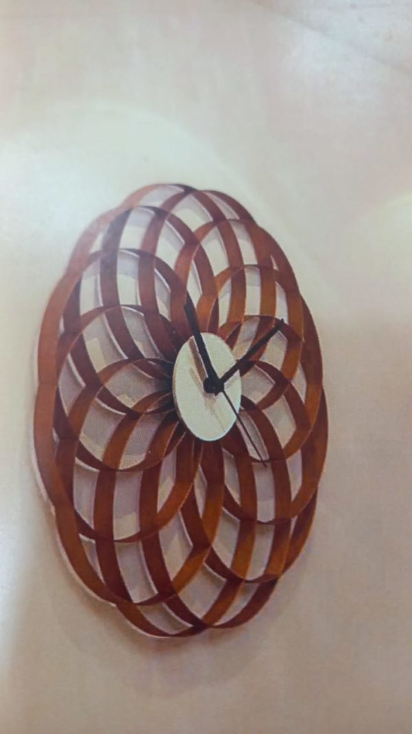 Custom Flower Design Acrylic Wall Clock