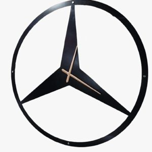 Customiseable Mercedes Logo Large Wall Clock Stainless Steel - 4x4 Feet