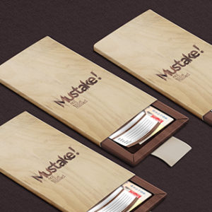 Customized Engraved Solid Wooden Bill Folder - 8x4