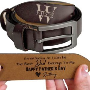 Custom Leather Belt for Dad, Custom Leather Belt for Men, Custom Name Belt, Custom Name Belts For Husband