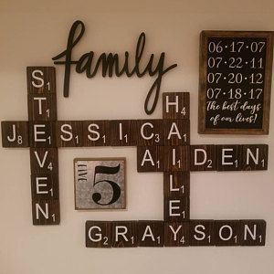 Scrabble Wall Tiles Scrabble Tiles Scrabble Wall Art Large Scrabble Letters Oversized Scrabble Letters Customizable Scrabble Wall Tiles - Lasani Wood