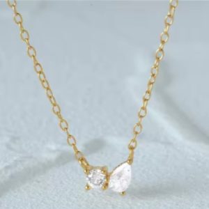 BOAKO 925 Sterling Silver Choker Necklaces For Women - Gold