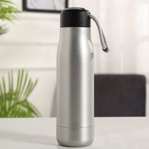 Customizeable Yodo Stainless Steel Water Bottle Vacuum Insulated Thermos Flask Reusable Sports Bottle, 18 oz - Silver