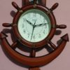 Design Your Own Customized Ship Wheel Pendulum Wall Clock - Wood Color