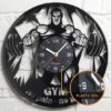 Gym Vinyl Clock - Gym Wall Decor - Gym Gift Idea - Gym Wall Clock - Powerlifter Crossfit Home Room Bodybuilder Gym Gifts Gift Set Garage Gym Lover Theme Bodybuilding Wall Decor Art Clock Black