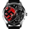 Customized Picture Name Text Hand Watch - Black