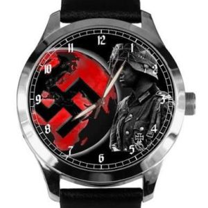 Customized Picture Name Text Hand Watch - Black