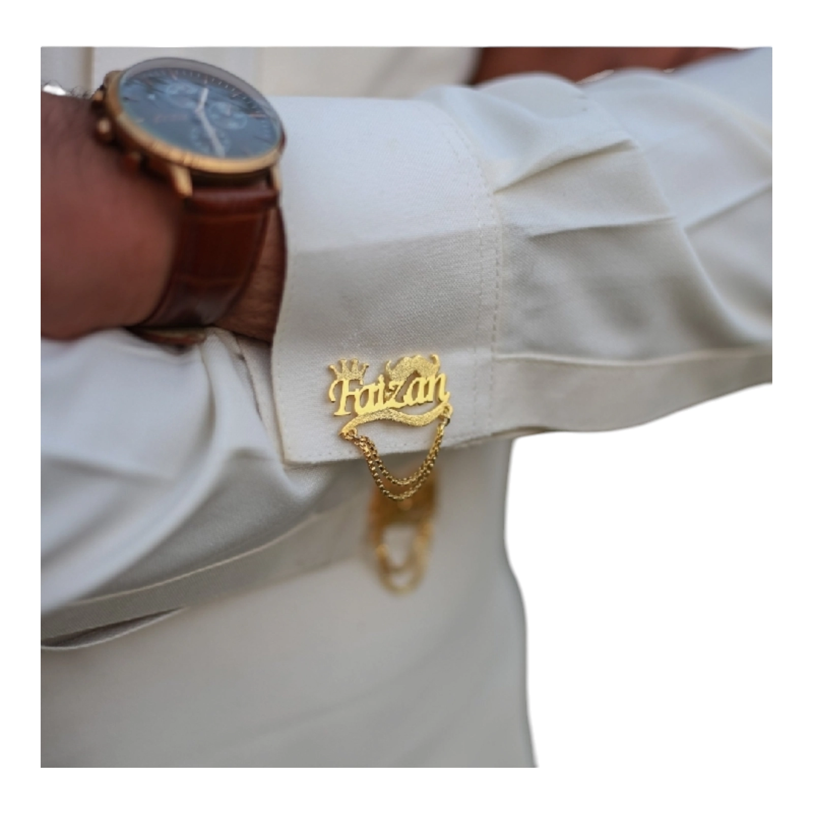 Customized Pair of Name Cufflinks