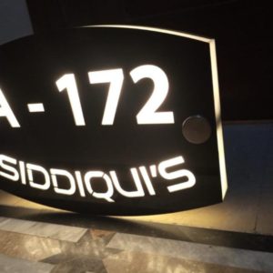 Customized Acrylic LED House Name Plate - 3x2 Feet