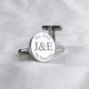 Design Your Own Custom Picture Name Text Engraved Cufflinks - Silver