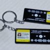 Customized Double Sided Engraved or UV Color Printed Black Acrylic Keychain - 4MM