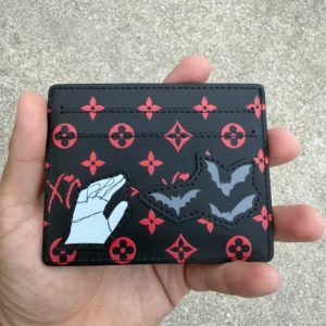 Custom Engraved Genuine Leather Card Holder - UV Printed