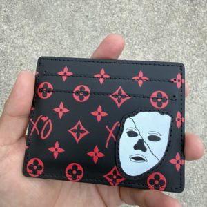 Custom Engraved Genuine Leather Card Holder - UV Printed